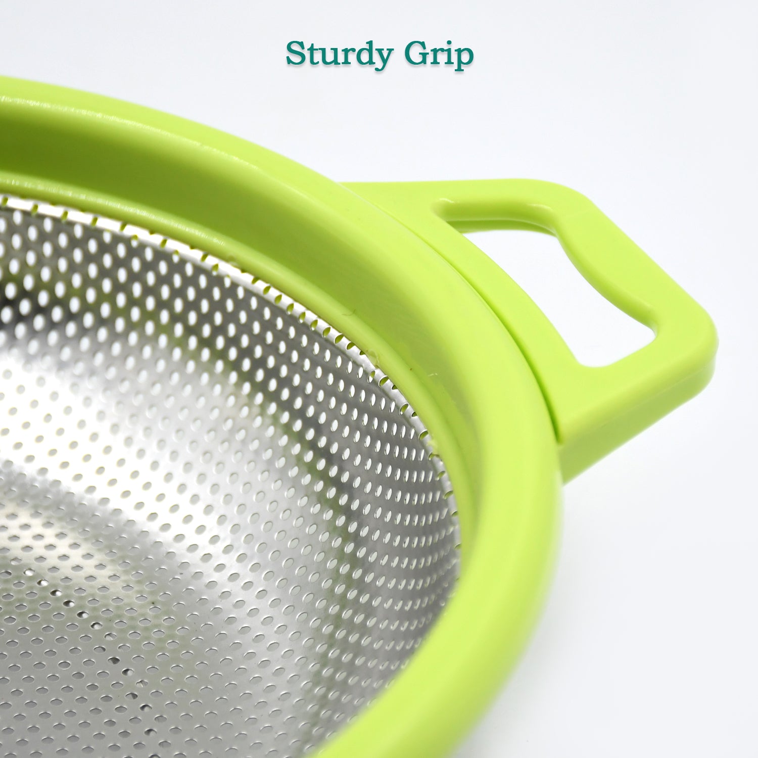 7145 Stainless Steel Colander with Handle, Large Metal Green Strainer for Pasta, Spaghetti, Berry, Veggies, Fruits, Kitchen Food Colander, Dishwasher Safe DeoDap 7145 Stainless Steel Colander with Handle, Large Metal Green Strainer for Pasta, Spaghetti, Berry, Veggies, Fruits, Kitchen Food Colander, Dishwasher Safe DeoDap